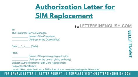 lost smart sim card replacement|authorization letter for sim replacement.